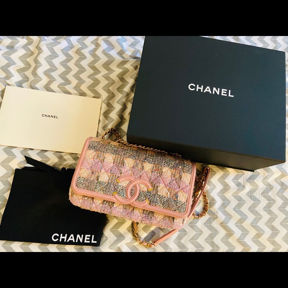 Chanel Tweed Small Filigree Flap bag